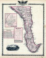 Calhoun County Map, Winchester, Barry, Hardin, Illinois State Atlas 1876